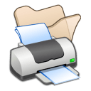 Folder-beige-printer icon