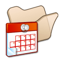 Folder beige scheduled tasks icon