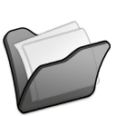 Folder-black-mydocuments icon