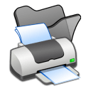 Folder-black-printer icon