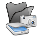 Folder black scanners cameras icon
