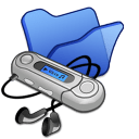 Folder blue mymusic icon