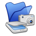 Folder-blue-scanners-cameras icon
