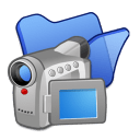Folder blue videos icon