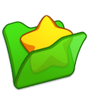 Folder green favourite icon