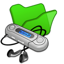 Folder green mymusic icon