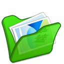 Folder-green-mypictures icon