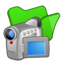 Folder green videos icon