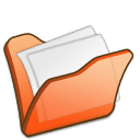 Folder-orange-mydocuments icon