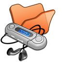 Folder orange mymusic icon