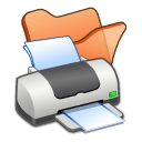 Folder orange printer icon