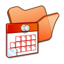 Folder-orange-scheduled-tasks icon