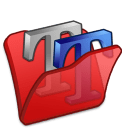 Folder red font2 icon