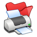 Folder red printer icon