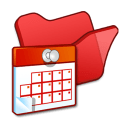 Folder red scheduled tasks icon