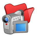 Folder red videos icon