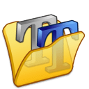 Folder-yellow-font2 icon