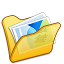 Folder yellow mypictures icon