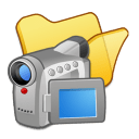Folder yellow videos icon