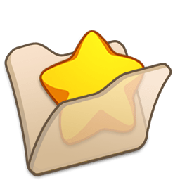 Folder beige favourite icon