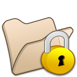 Folder beige locked icon