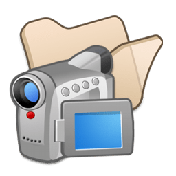 Folder beige videos icon