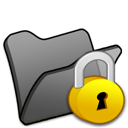 Folder black locked icon