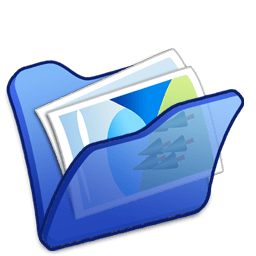 Folder blue mypictures icon