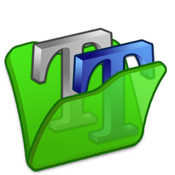 Folder green font2 icon