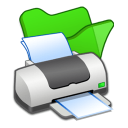 Folder green printer icon