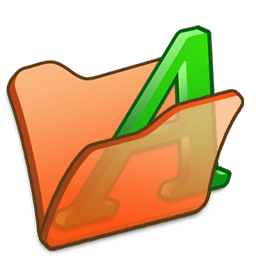 Folder orange font1 icon