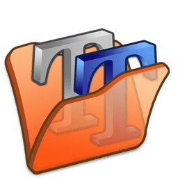 Folder orange font2 icon