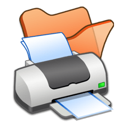Folder orange printer icon