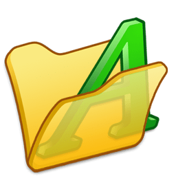 Folder yellow font1 icon