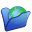 Folder-blue-internet icon