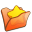 Folder-orange-favourite icon