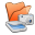 Folder-orange-scanners-cameras icon