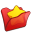 Folder-red-favourite icon