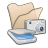 Folder beige scanners cameras icon