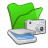 Folder-green-scanners-cameras icon