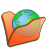 Folder-orange-internet icon
