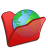 Folder red internet icon