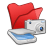 Folder-red-scanners-cameras icon