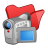 Folder-red-videos icon