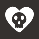 Halloween-Heart-Skull icon