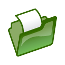 Folder green open icon