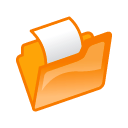 Folder-orange-open icon
