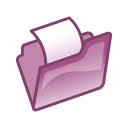 Folder violet open icon