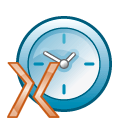 X clock icon
