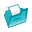 Folder-cyan-open icon